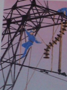 ​CHINA STAMPS: 1976 -SC# 1286-9-MAINTENANCE OF HIGH POWER LINES-MNH STAMP SET