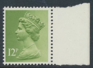 GB  Machin 12p SG X943 phosphor paper SC# MH78  MNH  1980 see scan & details