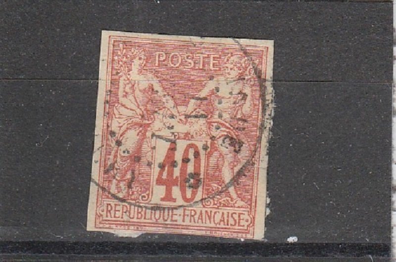 French Colonies  Scott#  27  Used  (1877 Peace and Commerce)
