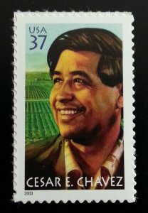 2003 37c Cesar E. Chavez, Civil Rights Scott 3781 Mint F/VF NH