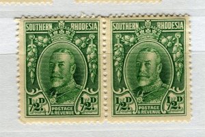 RHODESIA; ; 1930s early GV portrait type issue Mint Shade of 1/2d. value