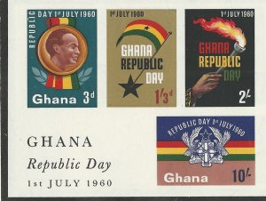 Ghana # 81a Republic Day  - souvenir sheet (1) Mint NH