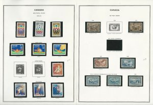 Canada Back of Book Stamp Collection on 12 Harris Pages, JFZ