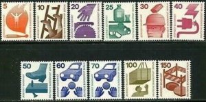 GERMANY BERLIN Sc#9N316-25 (11) 1971-73 Accident Prevention Complete OG Mint NH