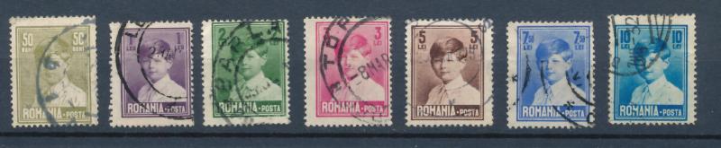 Romania 1928 - Scott 322 ... 328 used - King Michael