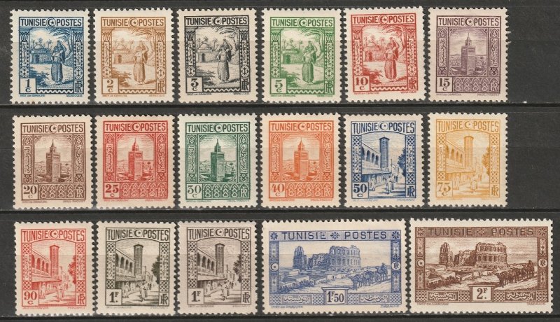 Tunisia 1931 Sc 122-38 partial set MLH*