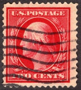 1910, US 2c, Washington, Used, Sc 375