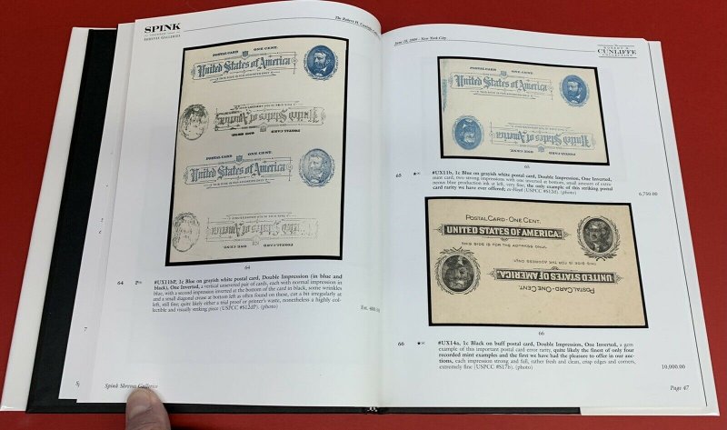 R. Cunliffe Collection of Inverted Stamps, 2 Vol. Set, Spink, June 18-19, 2009