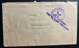 1940s German POW Prisoner Of War Pretoria South Africa Cover To Bitterfield