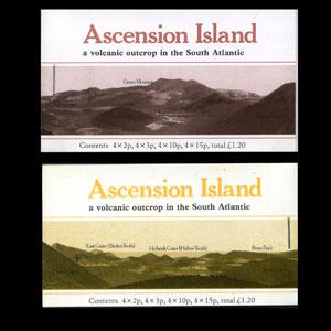 ASCENSION 1981 - Scott# 282A-B Booklets-Flowers NH