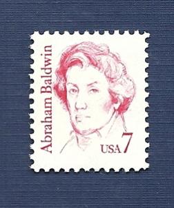 1850  7c Abraham Baldwin VF/MNH/OG