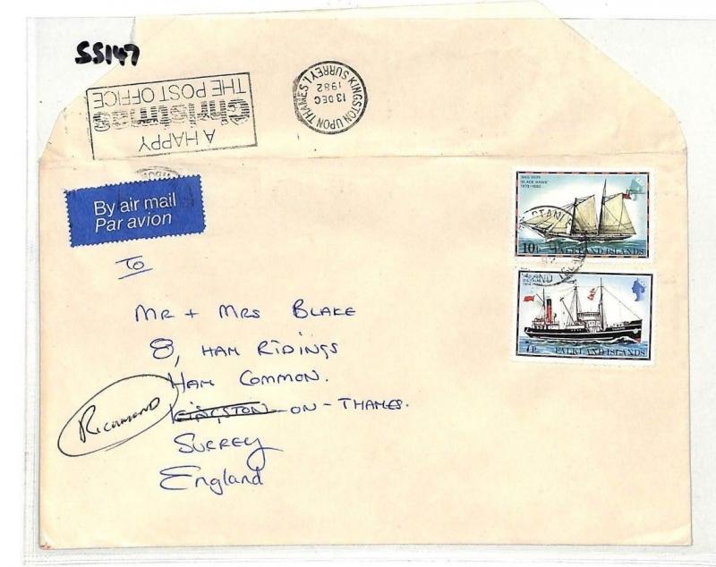 SS147 1982 Falkland Islands Airmail Cover PTS