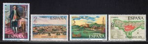 Spain #1734-37 ~ Cplt Set of 4 ~ San Juan ~ Mint, LHM (1972)