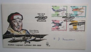 1988-90  Sc#602/644 Southwest Africa 5 FDCs Flora*Aviation*Birds*Missionaries*