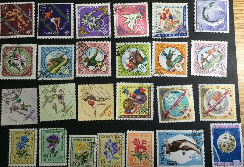 Mongolia - 97 stamps  - see pictures
