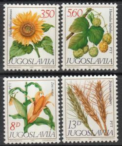 Yugoslavia 1981 Plants Flowers Nature Sunflower Flora Flower Plant Stamps MNH