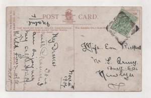 Cornwall Postal History - St Just Squared postmark - Tom Browne Comic postcard