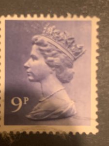 9p stamp  ,  black cancelled postage used, refno:5016