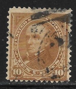 United States - Scott #283 10c Webster Orange brown, Type II - Fine Used