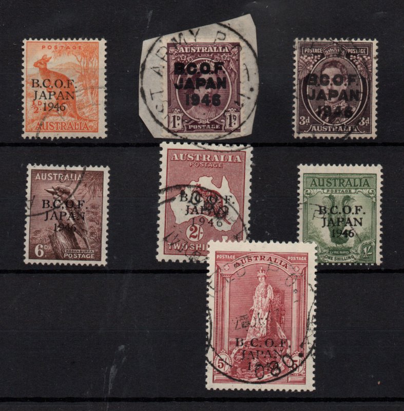 Australia BCOF 1946-47 fine used set #J1-J7 WS34996