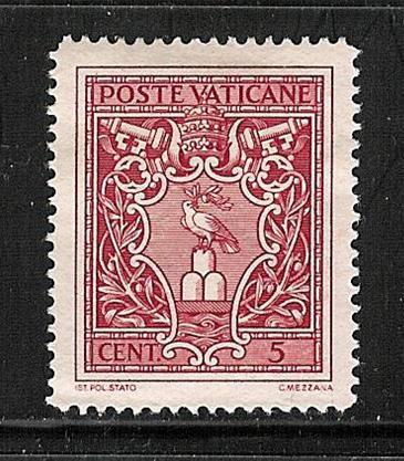 Vatican Scott  72 Mint - 1940 Pope Pius XII Issue