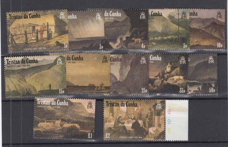 Tristan Da Cunha 1988 Augustus Earle SG461/472 MNH (Hinge On Margin) BP14048