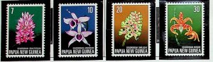 Papua New Guinea Sc 402-5 MNH SET of 1974 - Flowers Orchides