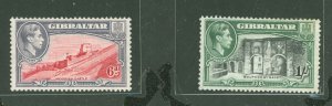 Gibraltar #113-114 Unused Single