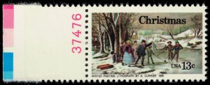 US #1702 Winter Pastime by Currier P# Single; MNH