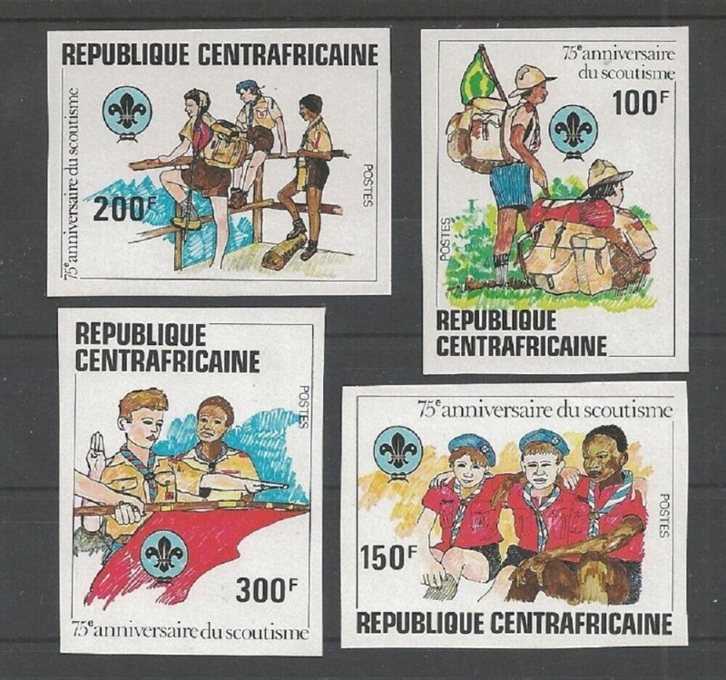 1982 Central Africa Boy Scout 75th anniversary Imperf