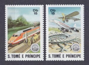 1982 Sao Tome and Principe  762-763 Airplanes / Locomotives 15,00 €