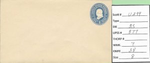 Scott# U294  UPSS#877  1   Envelope