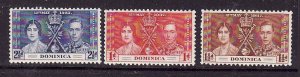 Dominica-Sc#94-6- id5-unused og NH KGVI Omnibus set-Coronation-1937-