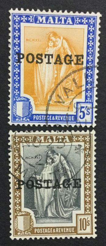 MOMEN: MALTA SG #155-156 USED £72 LOT #2878