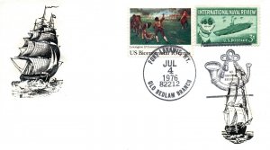 INTERNATIONAL NAVAL REVIEW 3c STAMP ON CACHET COVER CANCELLED OLD BEDLAM 1976