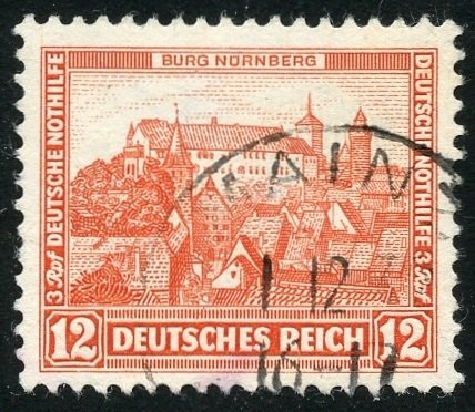 Germany Scott B46 UFH-LH - 1932 Nuremberg Castle - SCV $1.90