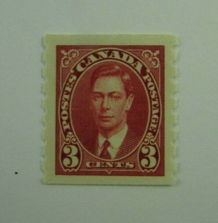 1937 Canada SC #240 Coil  KGVI 3 cent  MH  F-VF stamp