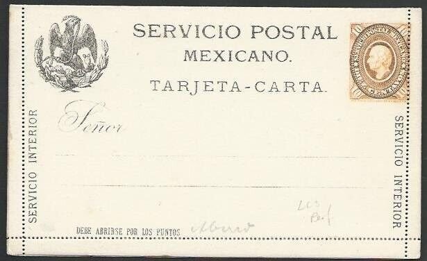 MEXICO Early lettercard - unused...........................................10449