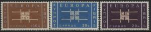 Cyprus 1963 Europa set of 3 mint o.g.