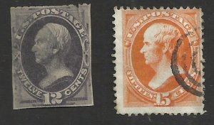 C@ # 151 Dull Violet & # 152 Bright Orange Used FAULTS