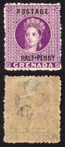 Grenada SG21 1881 1/2d Deep Purple Mint (part gum)