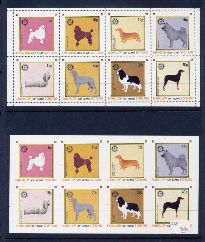 Scotland Staffa Chess Eynhallow Dogs Davaar Royalty Wildlife Sheetsx30MNH(PB262