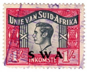 (I.B) South-West Africa Revenue : Duty Stamp 1/- (Afrikaans)