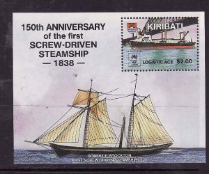 Kiribati-Sc#508-Unused NH sheet-Australia Bicentennial-Ships-1988-