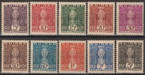 EDSROOM-16949 French Guinea J26-35 H 1938 Complete Postage Dues
