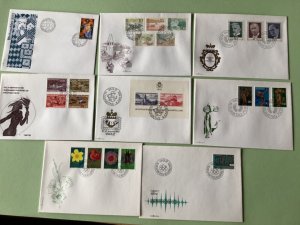 Liechtenstein 1972 postal stamps covers 8 items Ref A1362