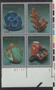 US  2703A  MNH,  PLATE BLOCK,  MINERALS