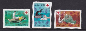 Finland  #B194-B196   MNH  1972 Red Cross blood transfusion