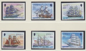 Jersey 2013, ' Tall Ships'  Set of 6.  unmounted mint NHM