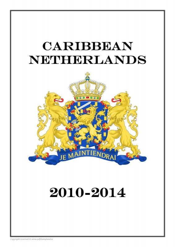 Carribean Netherlands 2010-2014  PDF (DIGITAL) STAMP  ALBUM PAGES 